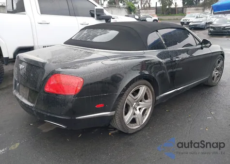 2012 Bentley Continental Gtc из США, поврежденный, VIN SCBGR3ZA7CC077536